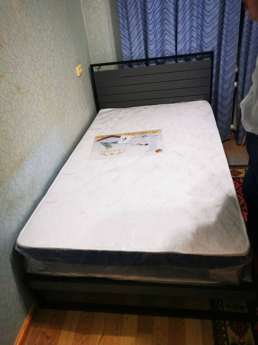 Двуспальная кровать Loft krovat темир крават metal kalavat Лофт