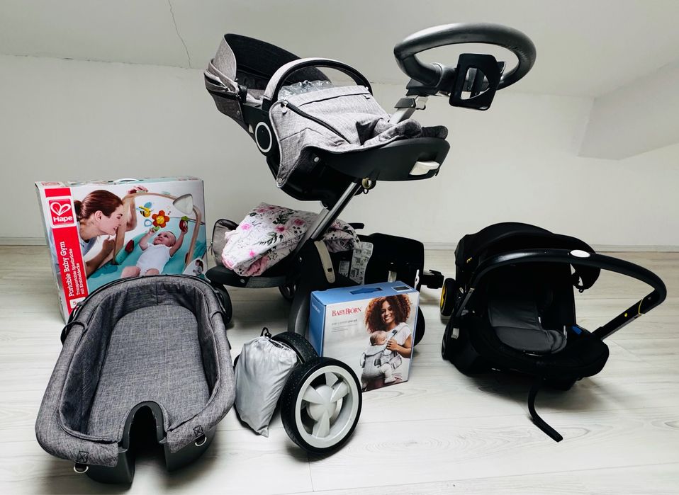 Cărucior Stokke Xplory 2in1 și scoica 2in1 Doona