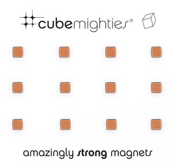 Set 12 magneti Cube mighties - Magnet de frigider - Metal - Cupru