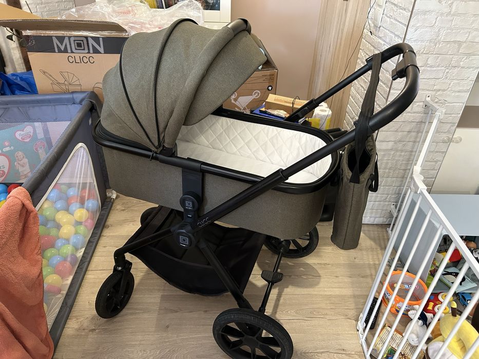 MOON Kомбинирана количка 2в1 CLICC MOSS GREEN MELANGE