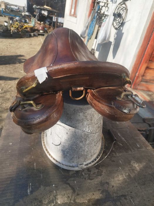 Șa de piele originala călărie echitatie
