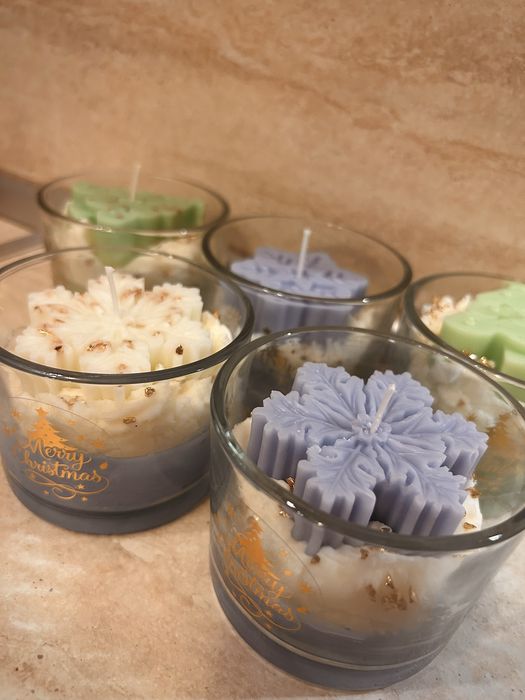 Коледни соеви свещи