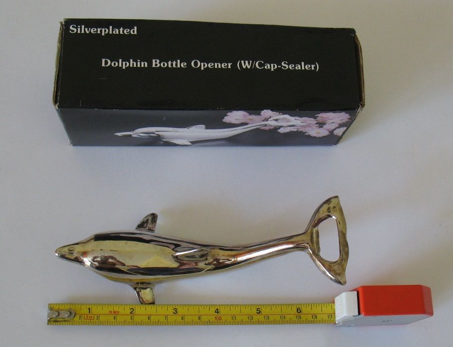 Оригинална отварачка "Делфин" със сребърно покритие