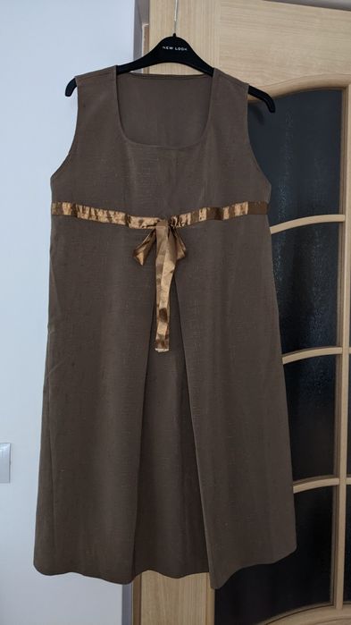 Sarafan gravide maro/bej, mărimea M