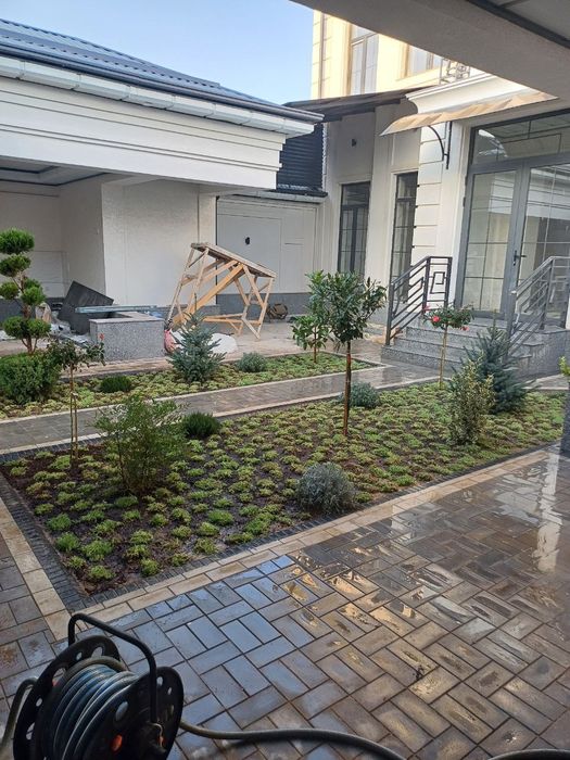 Gazon ekamiz landshaft qilamiz stadion quramiz