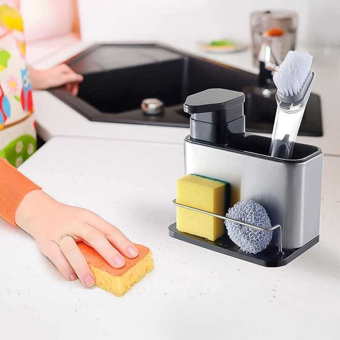 Дозатор за кухненска мивка, Сапунерка, Контейнер, кутия за гъба