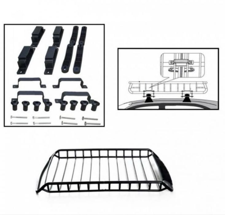 Стоманен багажник за покрив 160х100 см Багажник за таван на Джип