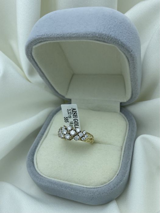 Золотое кольцо 585 проба, тилла узук 585 проба