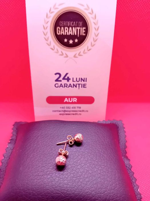 Cercei aur 14k 1.13g (B.24186 AG31 Barboi) Garantie 2 ani!