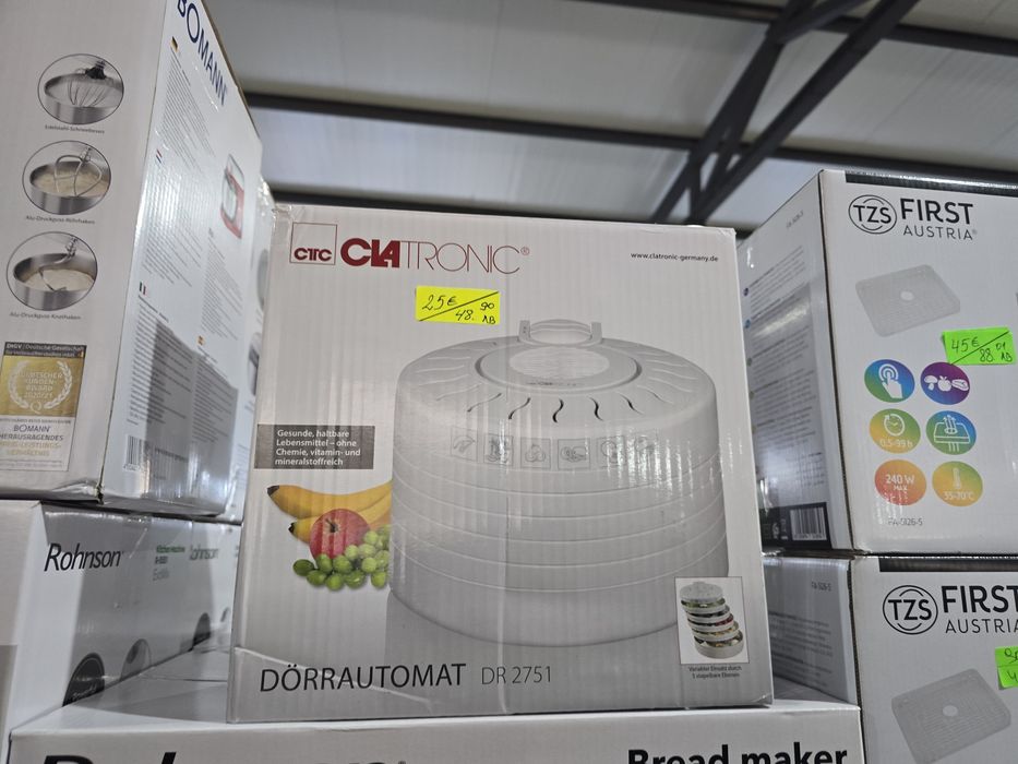 Нова сушилня за храна/плодове Clatronic DR 2751 бяла