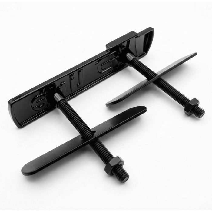 Emblema S line Grila Fagure Negru Lucios