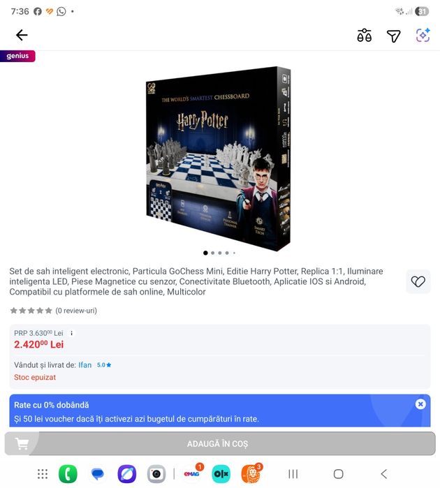 Set sah inteligent GoChess Harry Potter