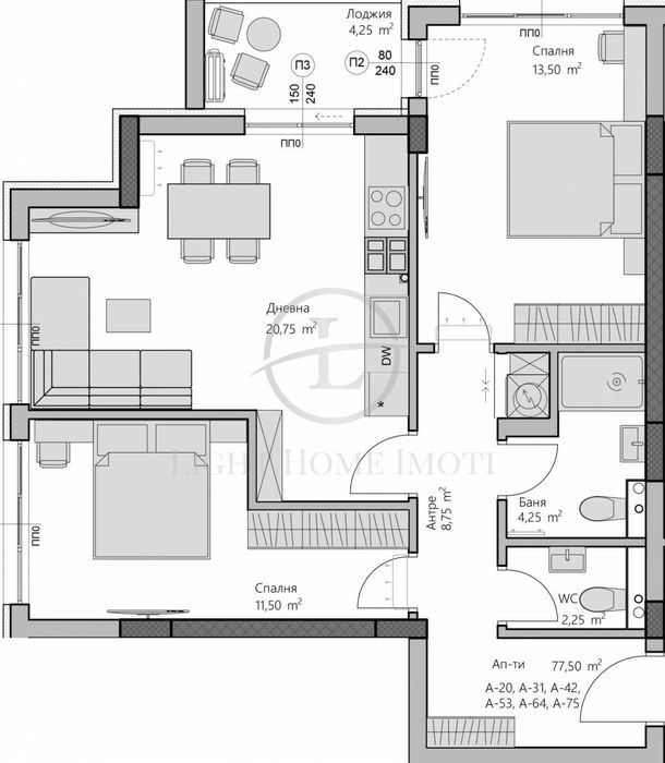Продава се Тристаен апартамент в Пловдив, Христо Смирненски - 92 кв.м за 1466 €/кв.м - Снимка #3