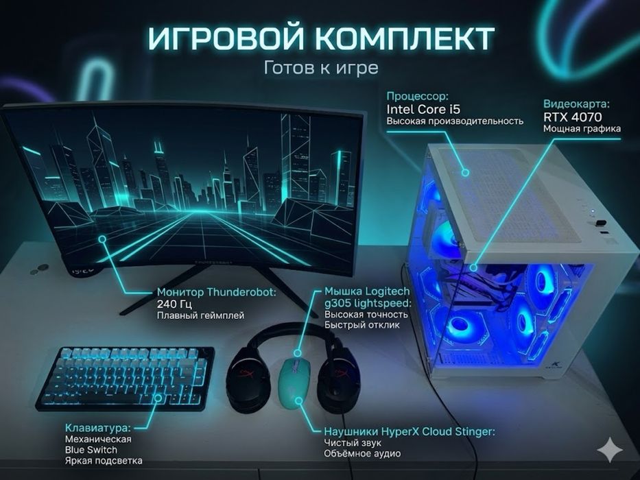 Игровой комьютер RTX 4070, core i5 14400