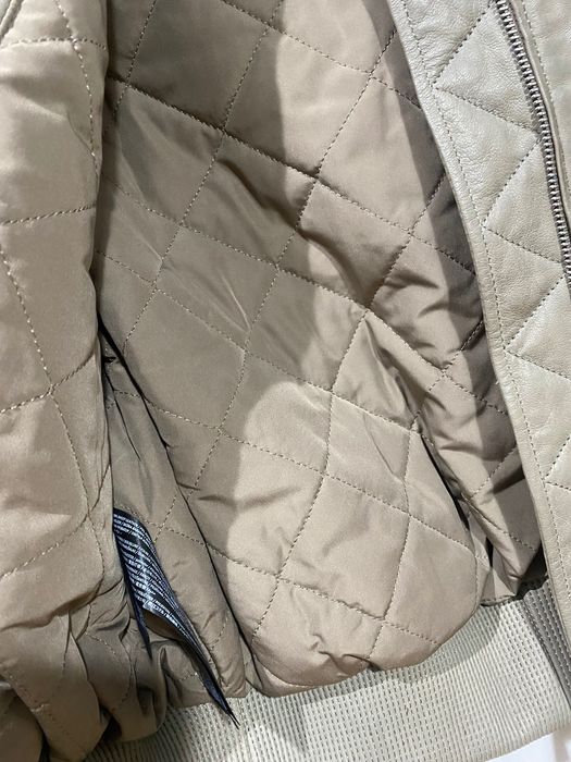 Ново яке от естествена кожа Mango в бежово