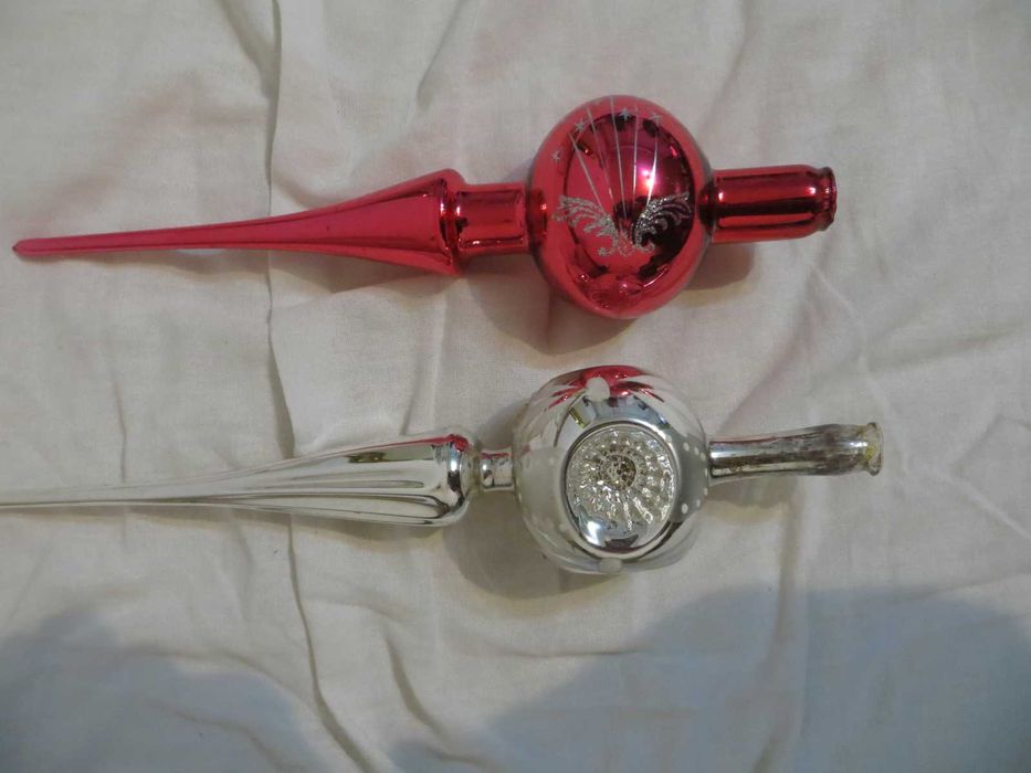 Антикварни стъклени коледни играчки