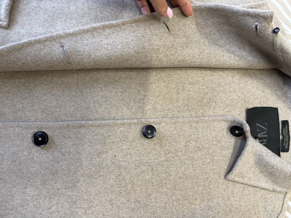 Шерстяное пальто zara