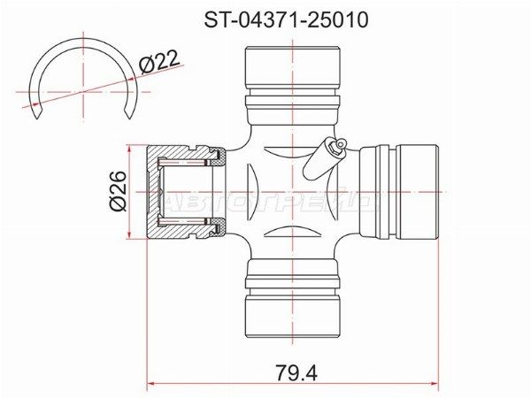 Крестовина карданного вала Toyota 4runner