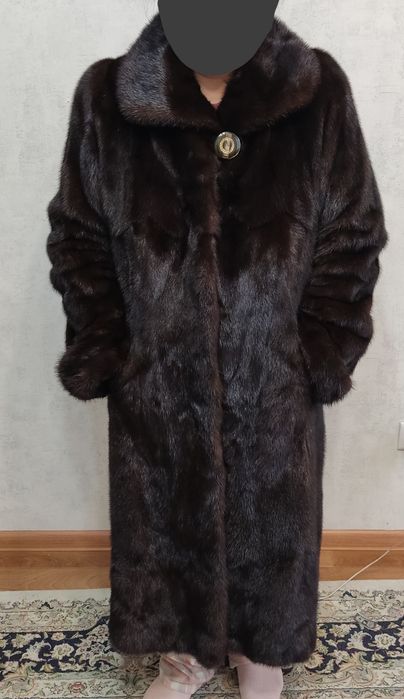 Норковая коричневая шуба