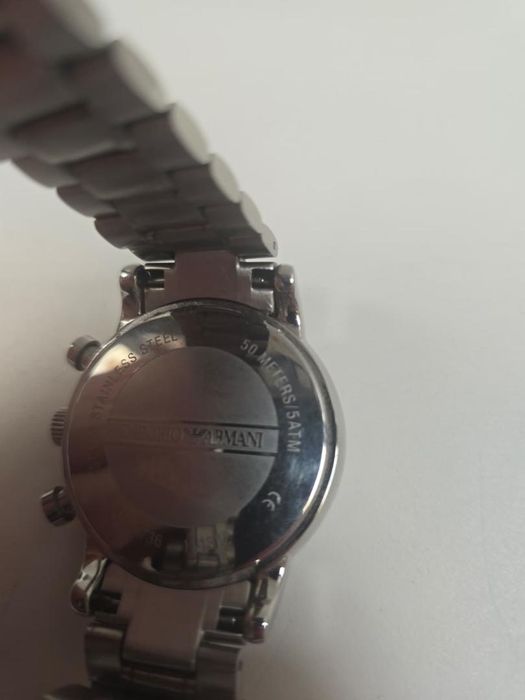 Emporio Armani, Ceas cronograf cu bratara din otel inoxidabil, -P-