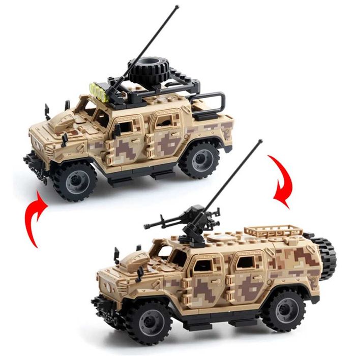 Vehicul militar tip Lego Transporter 130 pcs 3 culori disponibile