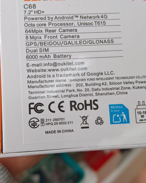 Oukitel C68, 8/512 GB, Sigilat, Garanție