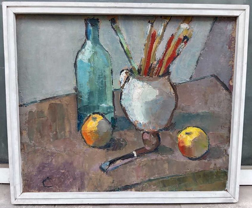 Tablou vechi - natura statica - semnata AC ( Ciucurencu)