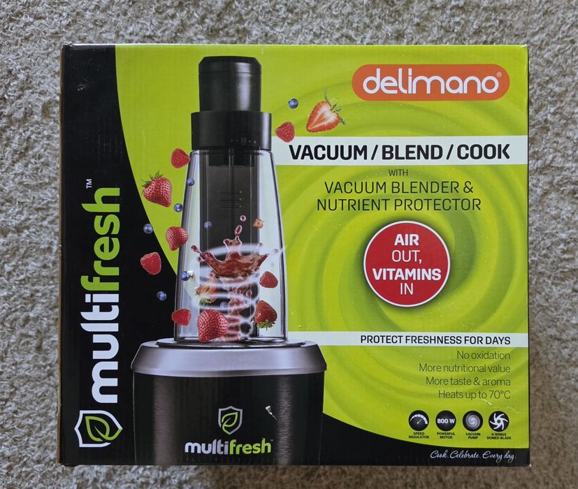 Вакуумен блендер Delimano Multifresh с чопър и уред за крем супа