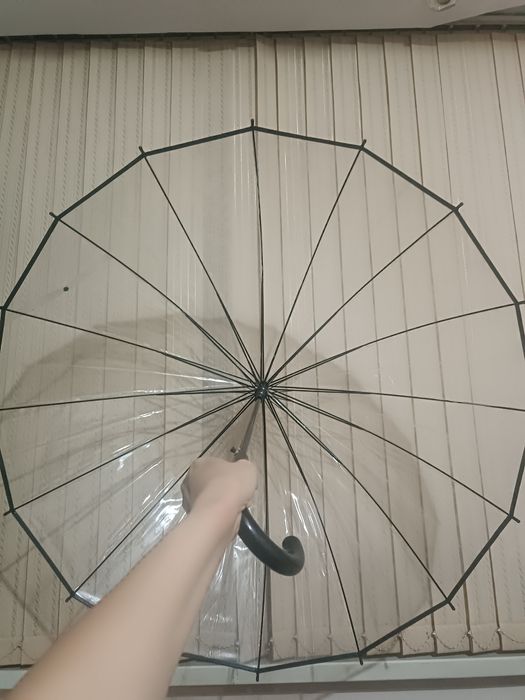 Зонт трость прозрачный