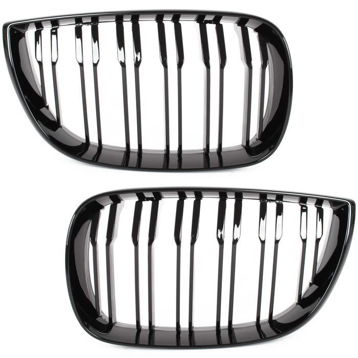 Grile duble BMW Seria 1 E87, E81 2004-2007 Negru Lucios