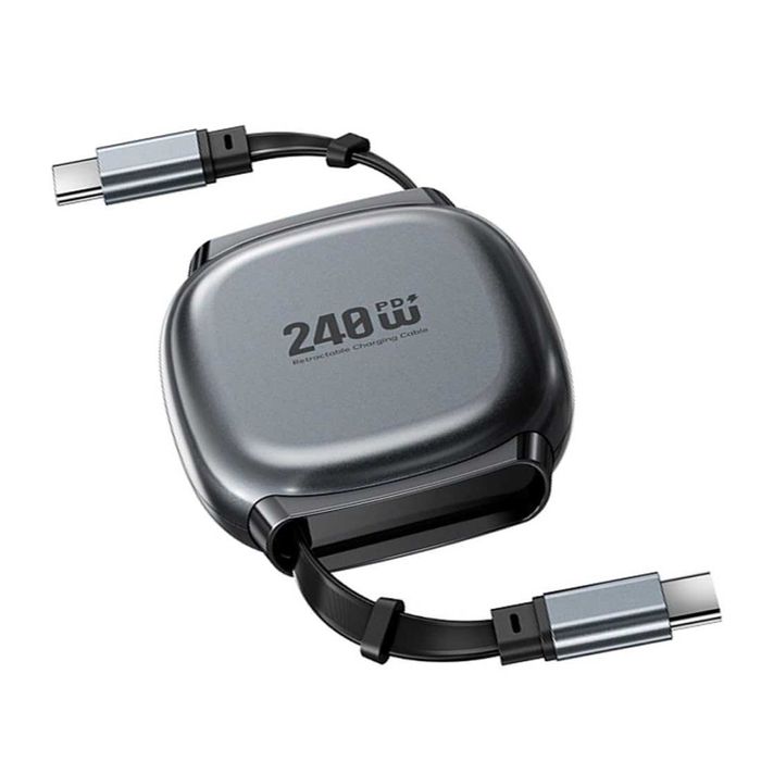 Кабель Chenyang USB-C на USB-C выдвижной, быстрая зарядка PD 240W