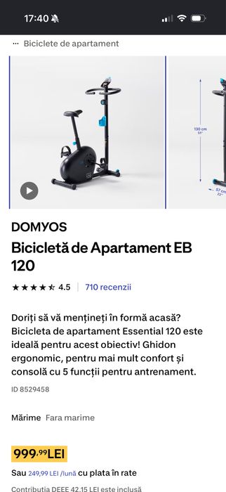 Bicicleta de apartament