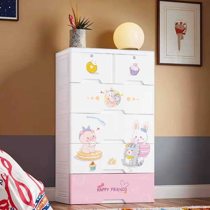 детский пластиковый комод. Panda Dad Happy Homest 113 x 65 x 38