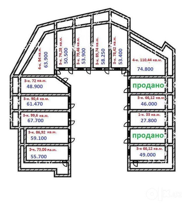 Продаётся НОВЫЙ 2х.эт., 3 ком. КИРПИЧНЫЙ дом 70 кв .на земле. Сергели.