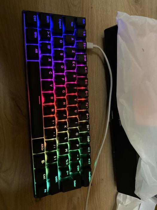 RK ROYAL KLUDGE RK61 Tastatură mecanică wireless 60% Bluetooth 61taste