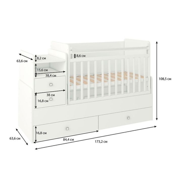 продам деткий кровать трансформер (б/у)