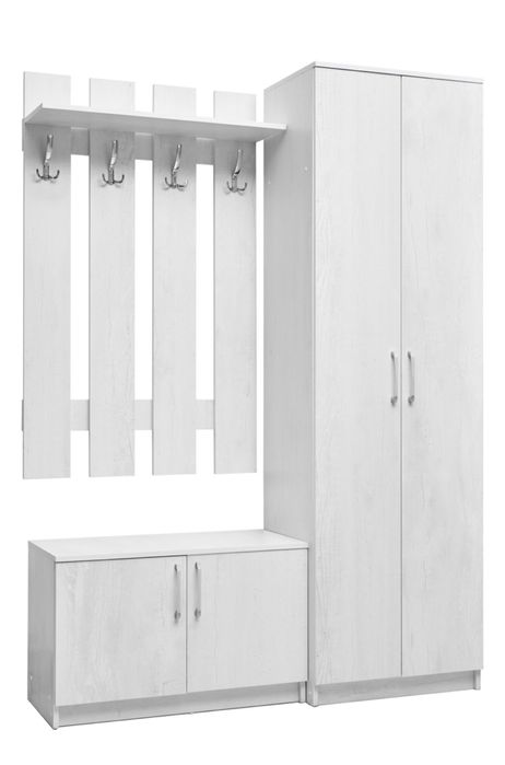 Шкаф приходий серо белый