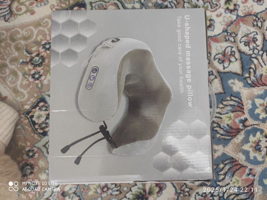 Электрический массажёр для шеи u-shaped massage pillow