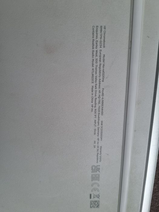 Laptop Hp chromebook Model 14a-na0220ng