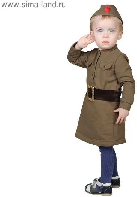 Костюм военный для девочки на 1-3 года