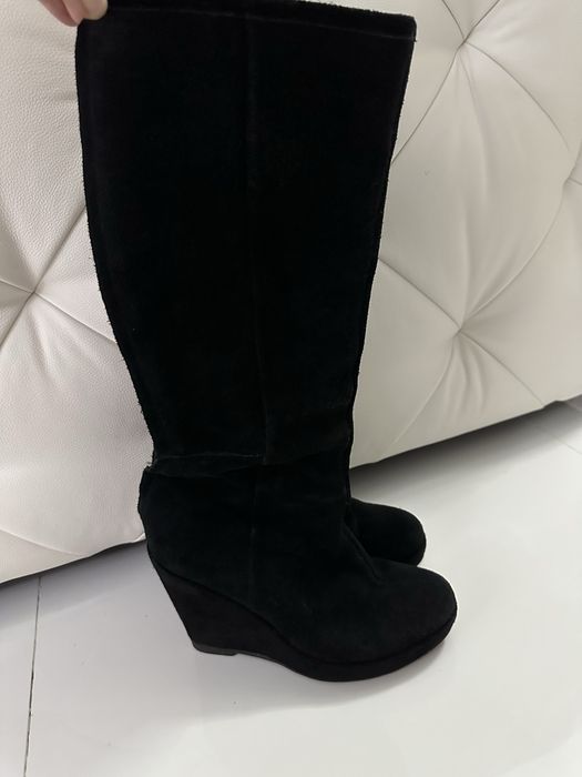 Cizme lungu din piele intoarsa marimea 38