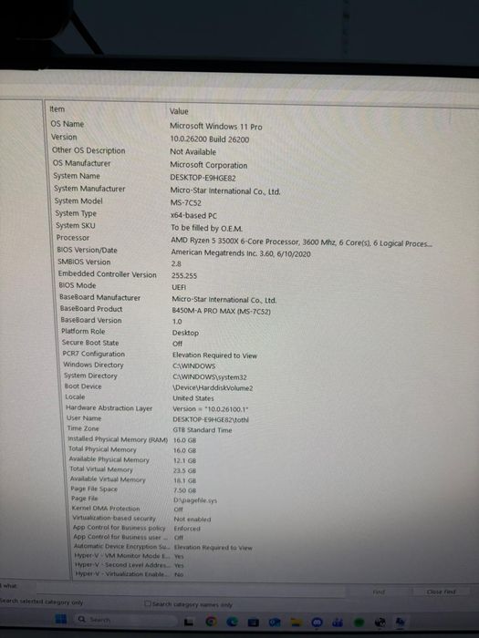 Gaming PC 1TB, 16 GB RAM