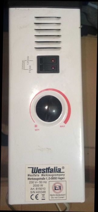 Konvektor 2000 W за отопление