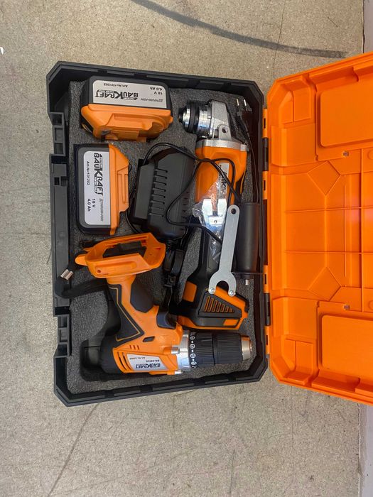 030610	К-т Безч. Ъглошлайф и ударна борм. 18V2x4Ah куфар BK-AGCDL2