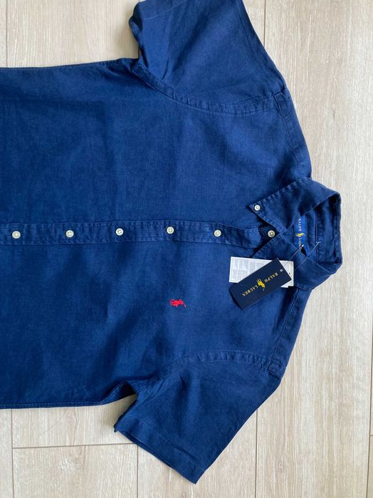 НОВА POLO By Ralph Lauren 100% linen мъжка ленена риза лен размер S