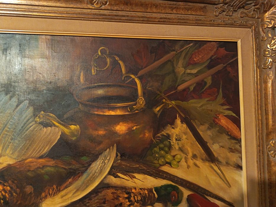 Tablou pictura in ulei pe panza semnat G. Noelanders - natură moartă