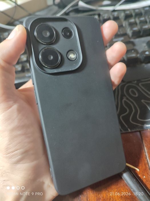 Redmi note 13 с чехлом и защитным стеклом