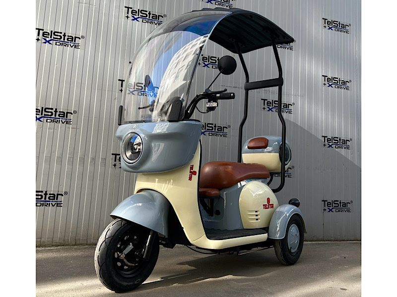 Електрическа триколка ТИП VESPA STYLE ROOF 60V 1500W задно предаване с