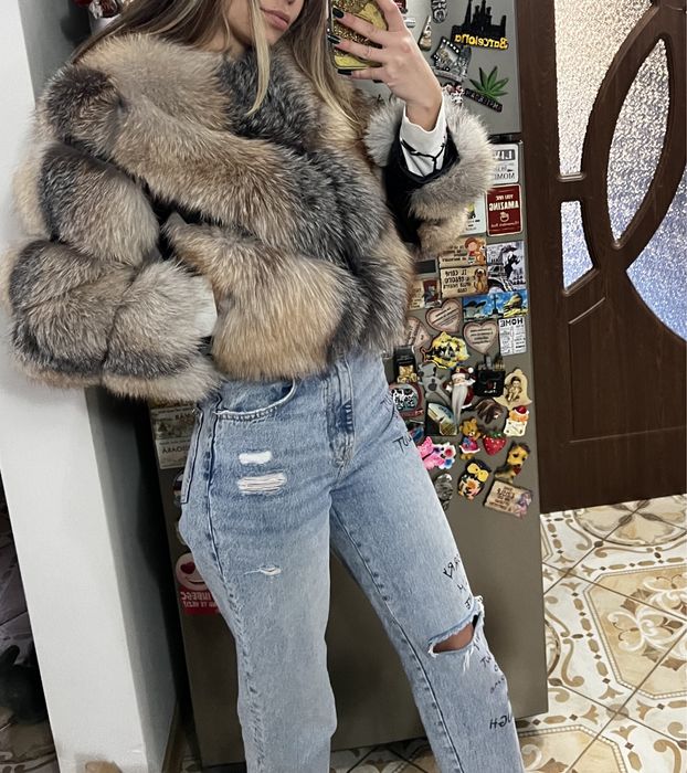 Haina din blana naturala