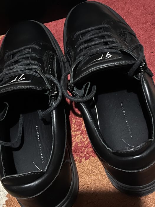 Giuseppe Zanotti Black Leather Sneakers